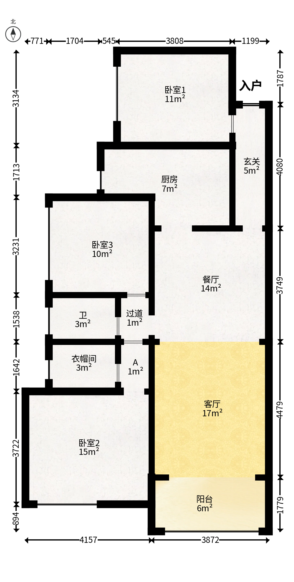 润和滨江府  1室0厅0卫   115.00万户型图