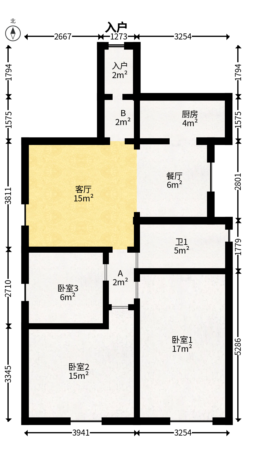 古汉国际广场  4室2厅2卫   135.00万户型图