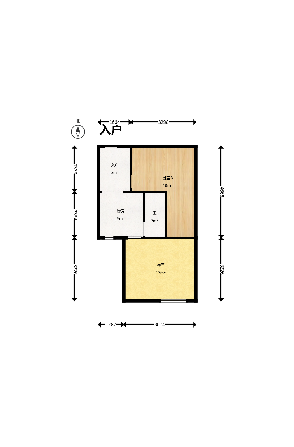 天赐良园  1室1厅1卫   27.80万户型图