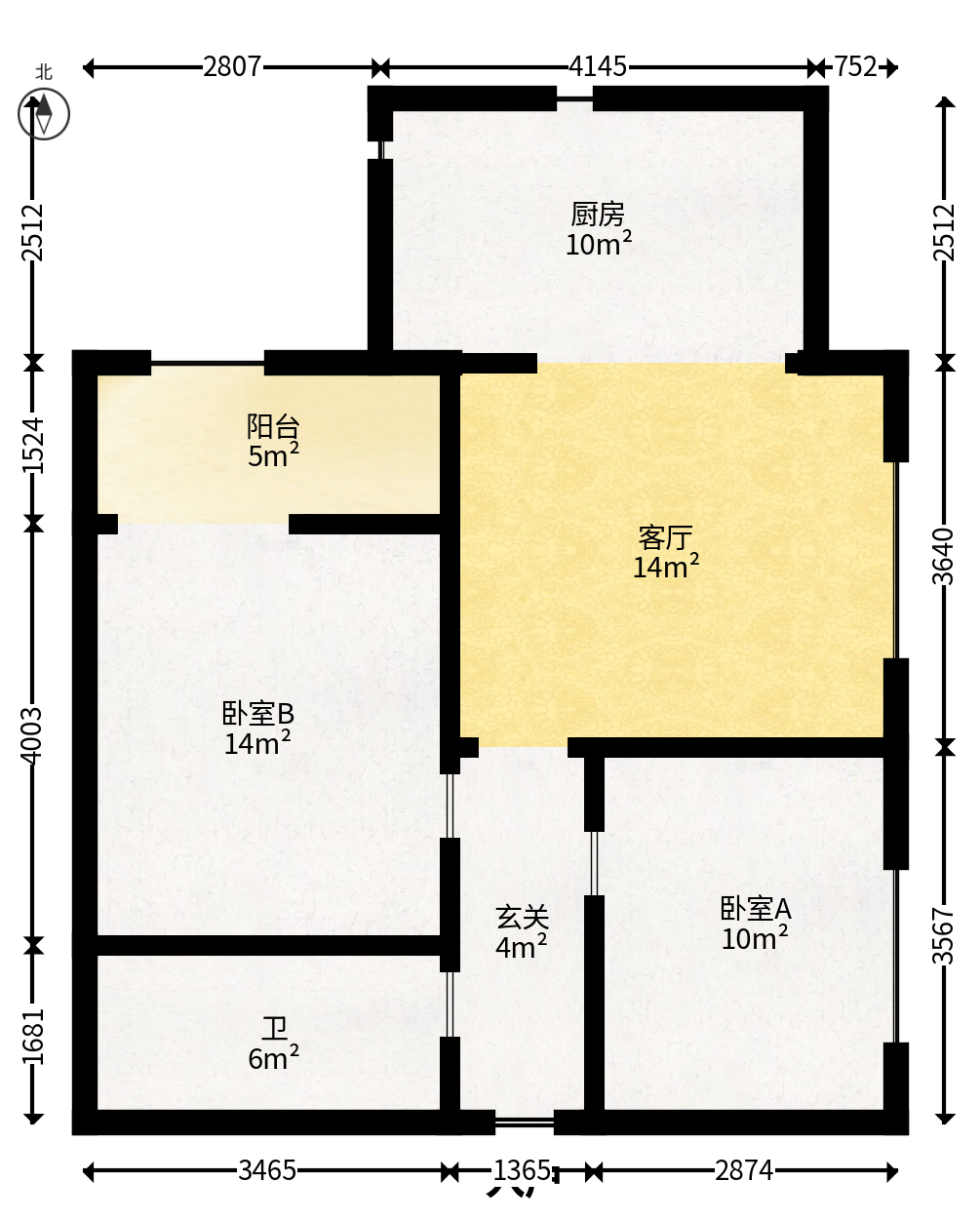 才子佳苑一期/二期  2室2厅1卫   51.80万户型图