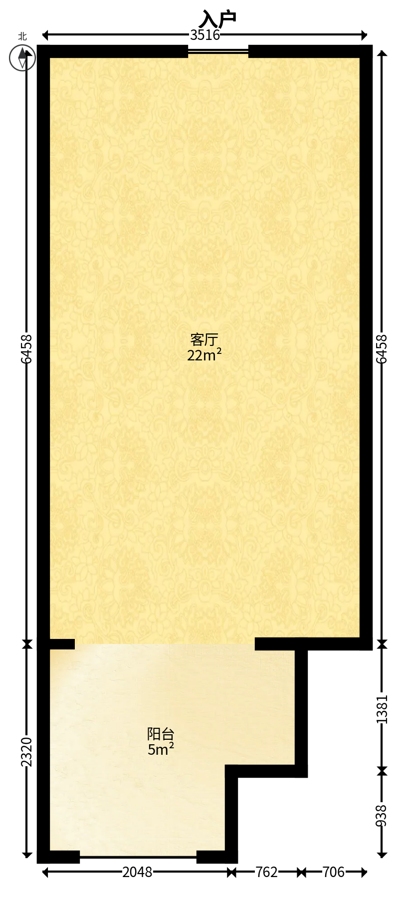 珠江花城好世界  1室0厅0卫   25.00万户型图