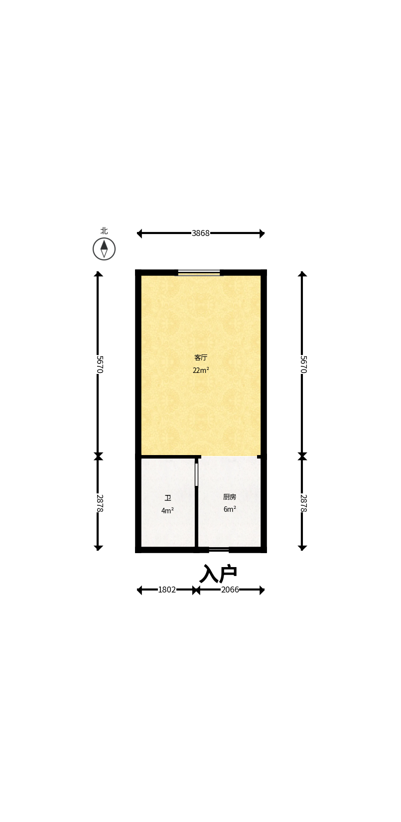 星雅美辰  1室1厅1卫   25.00万户型图