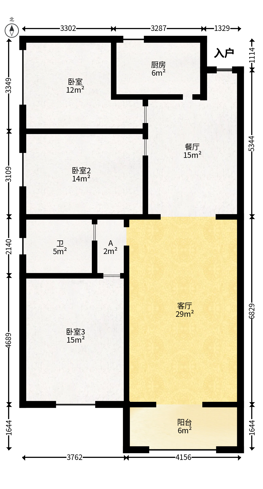 诚兴园  3室2厅1卫   70.00万户型图