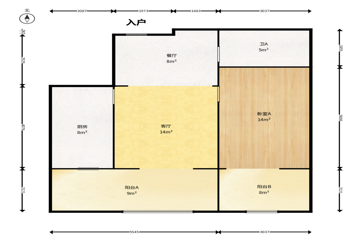 世纪桃花苑  1室1厅1卫    47.0万户型图