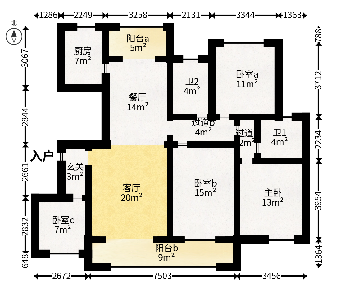 裕田奥莱小镇  4室2厅2卫   102.80万户型图