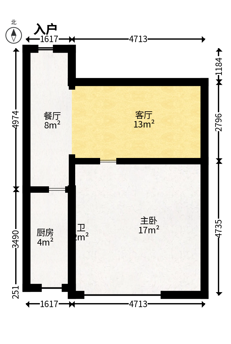 盛地尊域  1室0厅1卫   31.00万户型图