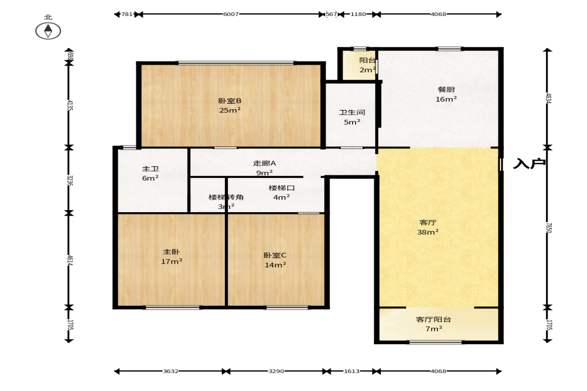 银桂苑 7室2厅3卫 198.0万 银桂苑 7室2厅3卫 198.0万户型图