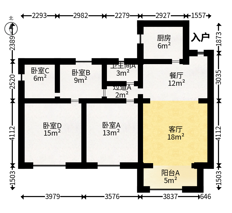 广泰家园  3室2厅1卫    62.8万户型图
