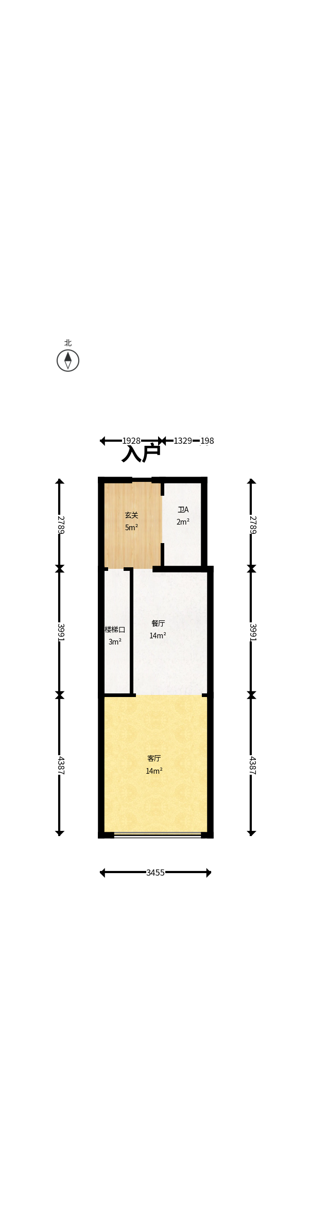 金茂建发泊悦  2室1厅1卫   42.80万户型图