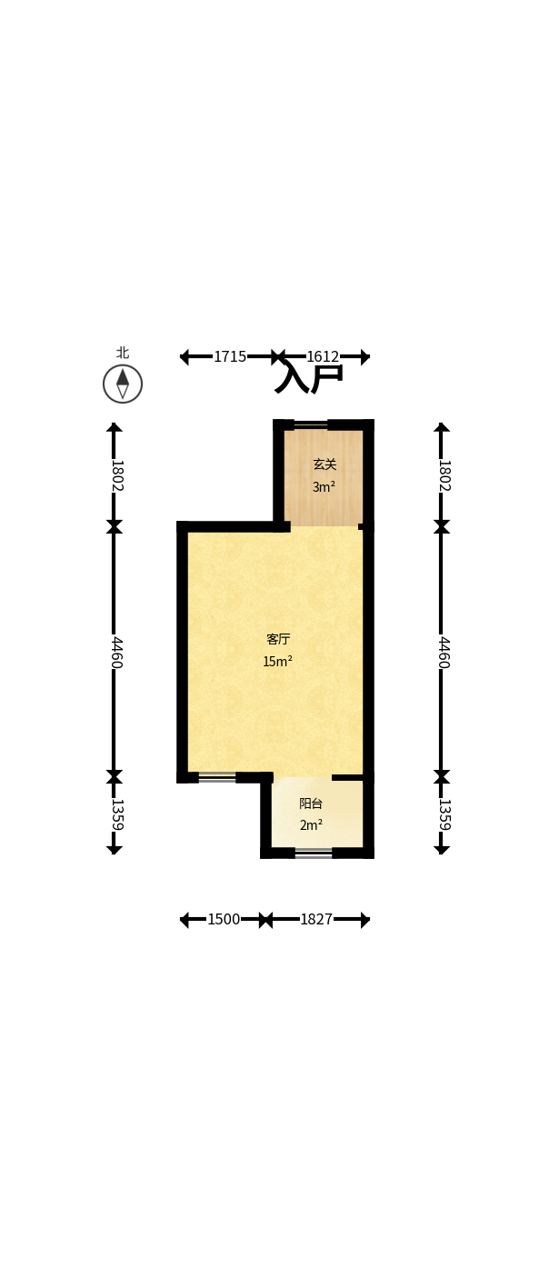 蓝光雍锦阁  1室1厅1卫   38.00万户型图