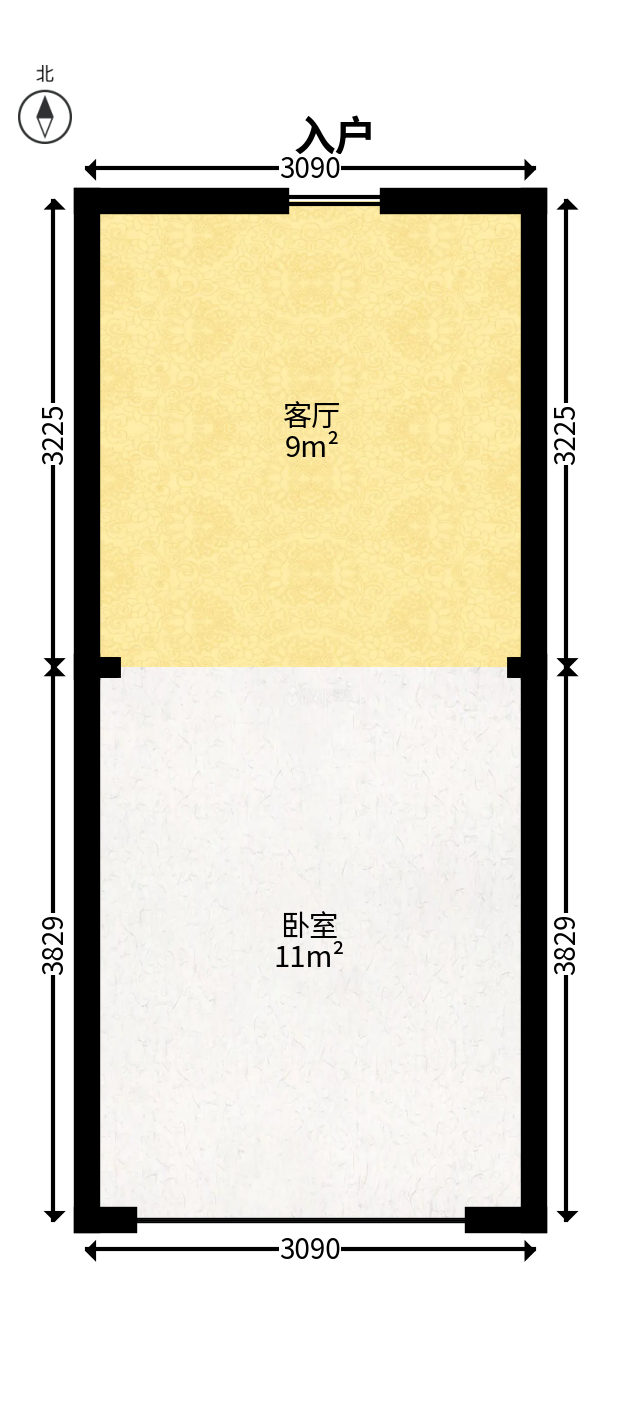 新长海D1站  1室1厅1卫   20.00万户型图