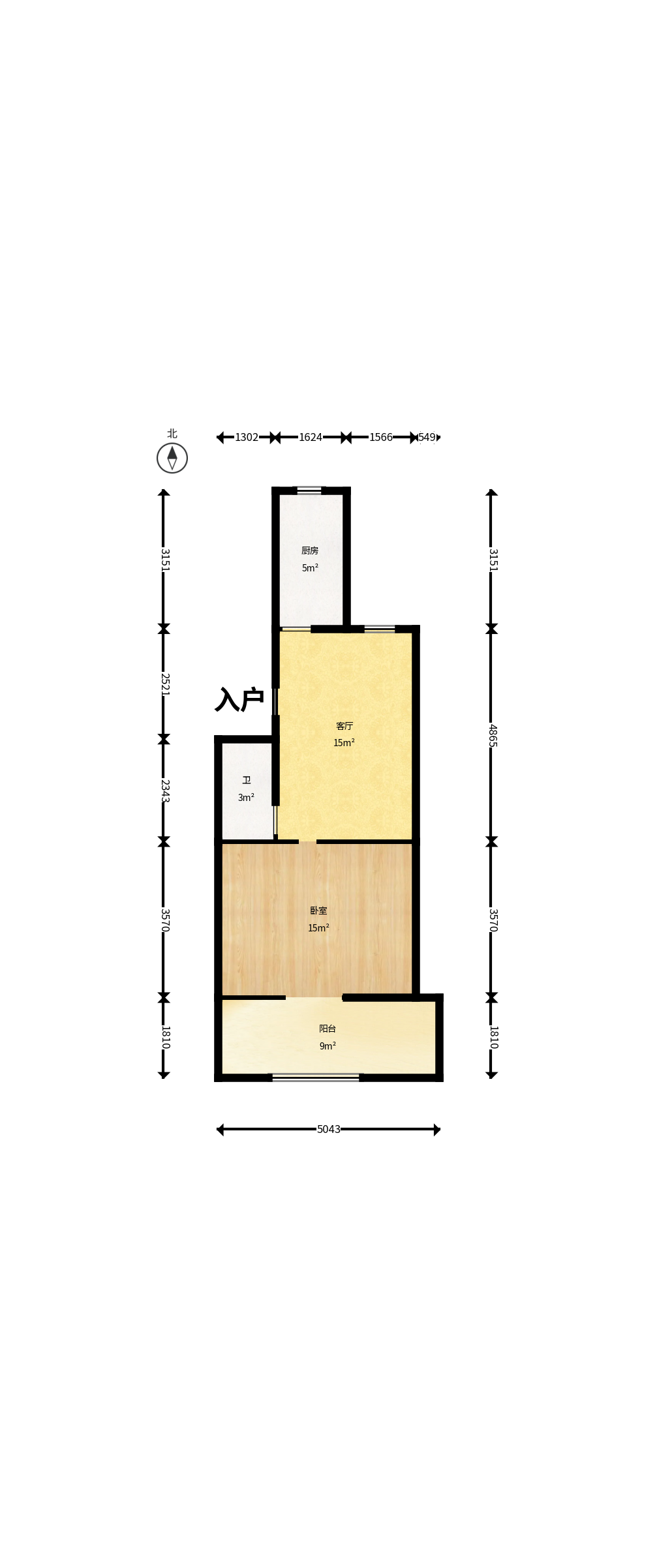 仁和家园  1室1厅1卫   41.00万户型图