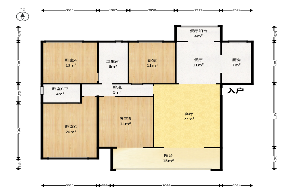 城发恒伟星雅韵（恒伟星辉苑）  4室2厅2卫    188.0万户型图