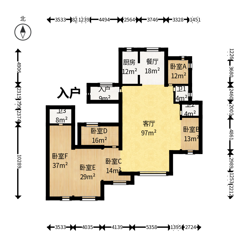 建投象山国际  1室0厅0卫   250.80万户型图