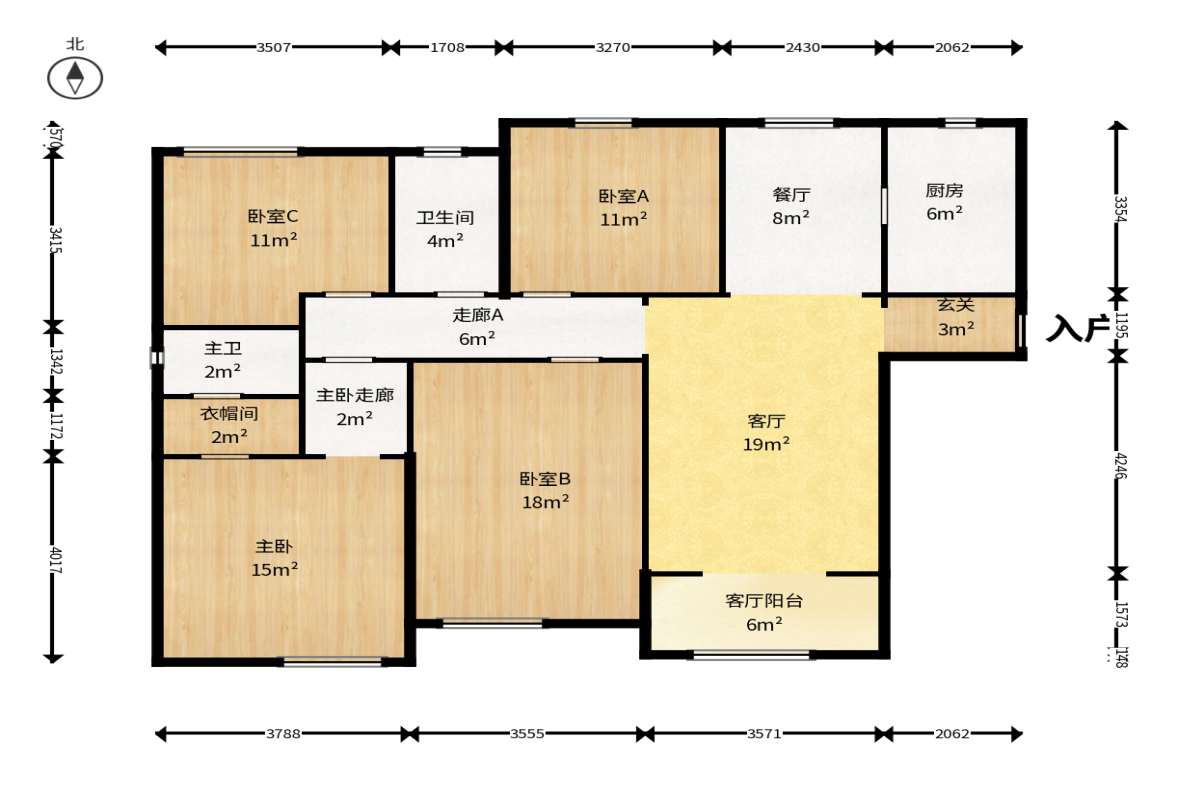 中建芙蓉嘉苑  4室2厅2卫   135.00万户型图