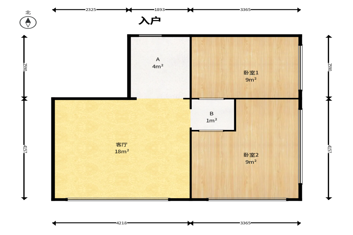 中建悦和城  2室1厅1卫    52.0万户型图
