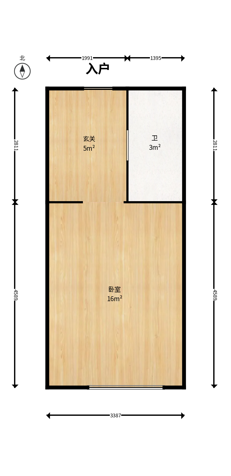 梅溪悦章  1室1厅1卫   35.00万户型图