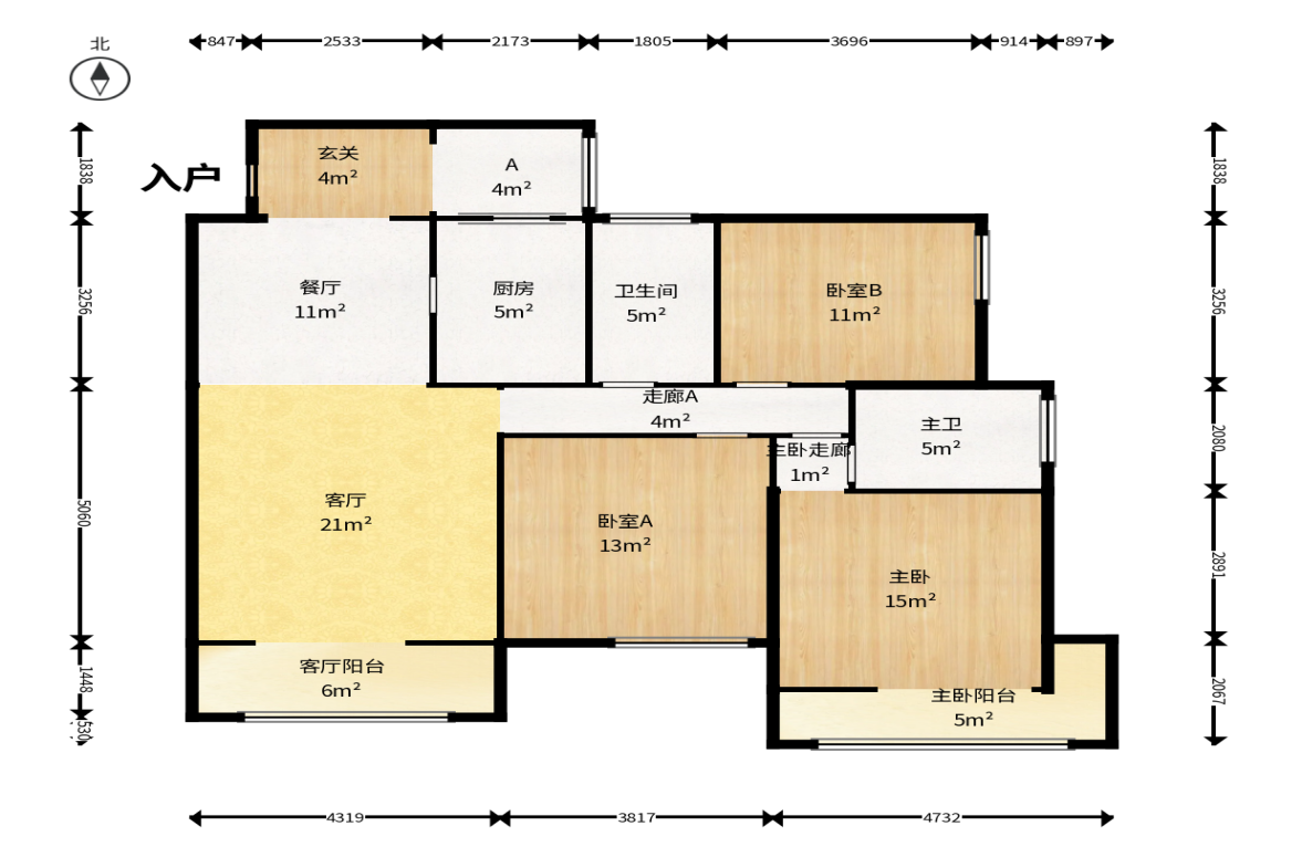 中建芙蓉嘉苑  3室2厅2卫    102.8万户型图