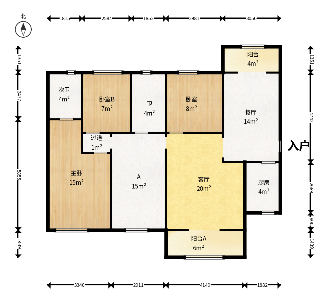 湖湘奥林匹克花园  4室2厅2卫    99.8万户型图