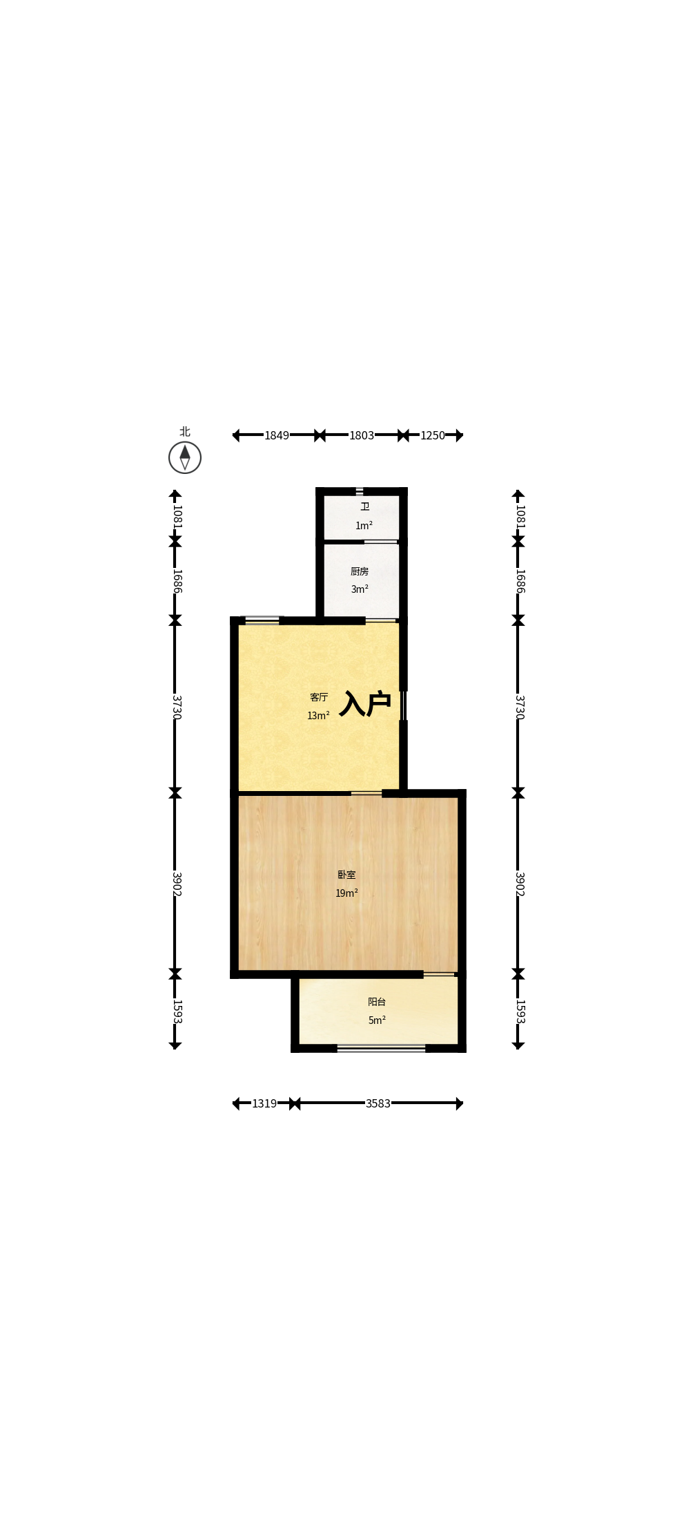 曙光南路78/梨子山二网格（原苎麻小区）  1室1厅1卫   25.50万户型图