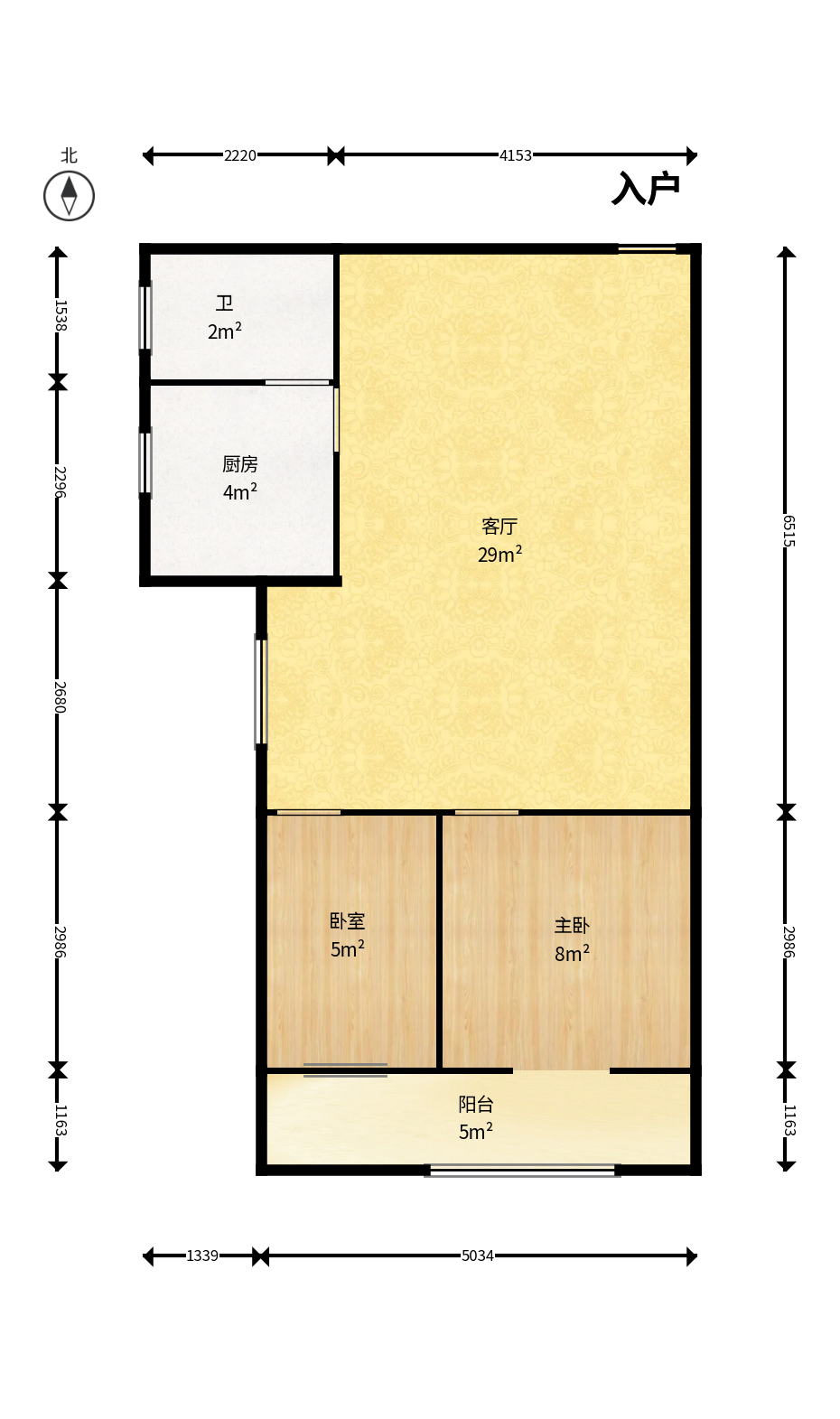 尚都花园城  2室1厅1卫    34.9万户型图