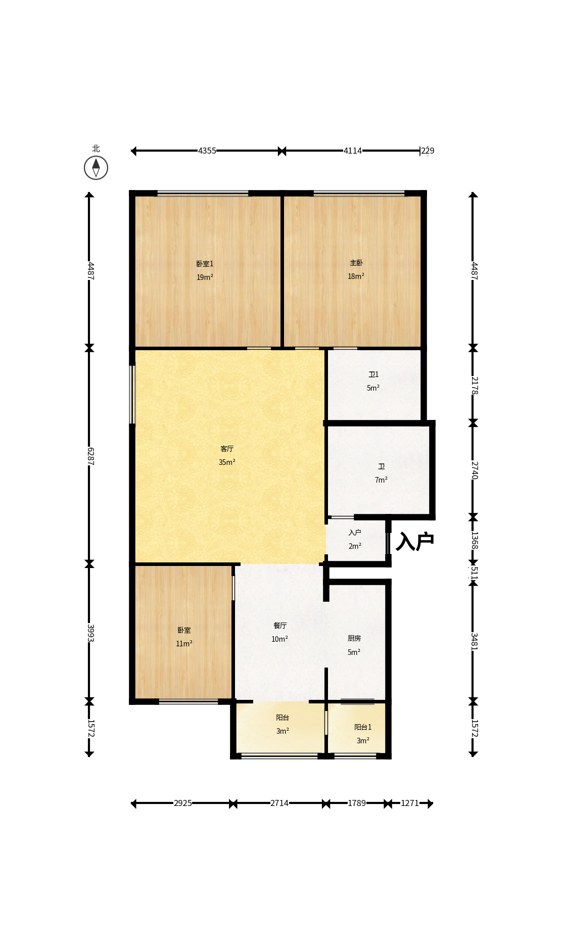 仁和苑  3室2厅2卫   49.80万户型图