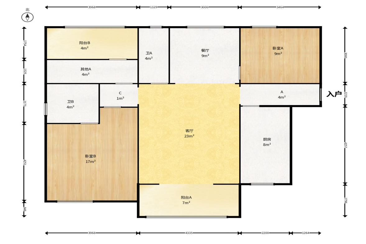 中建嘉和城  3室2厅2卫    79.8万户型图