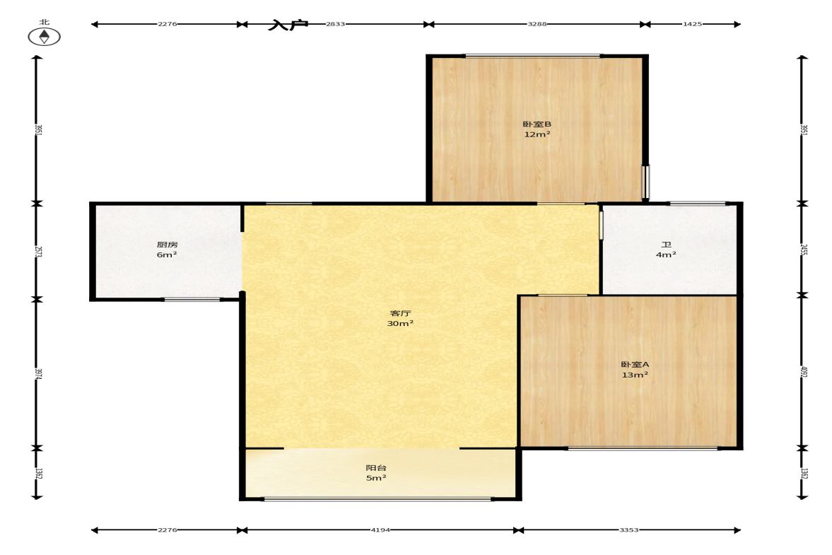 海林馨香雅苑  2室2厅1卫    70.0万户型图