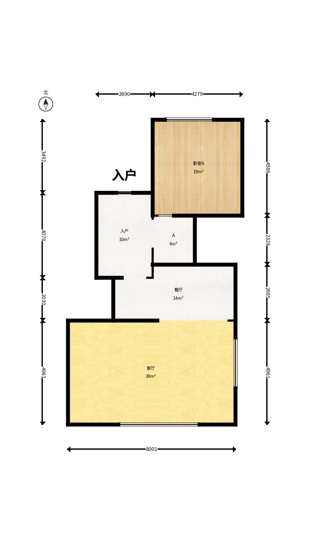 新城明昱东方  1室0厅0卫    438.0万户型图