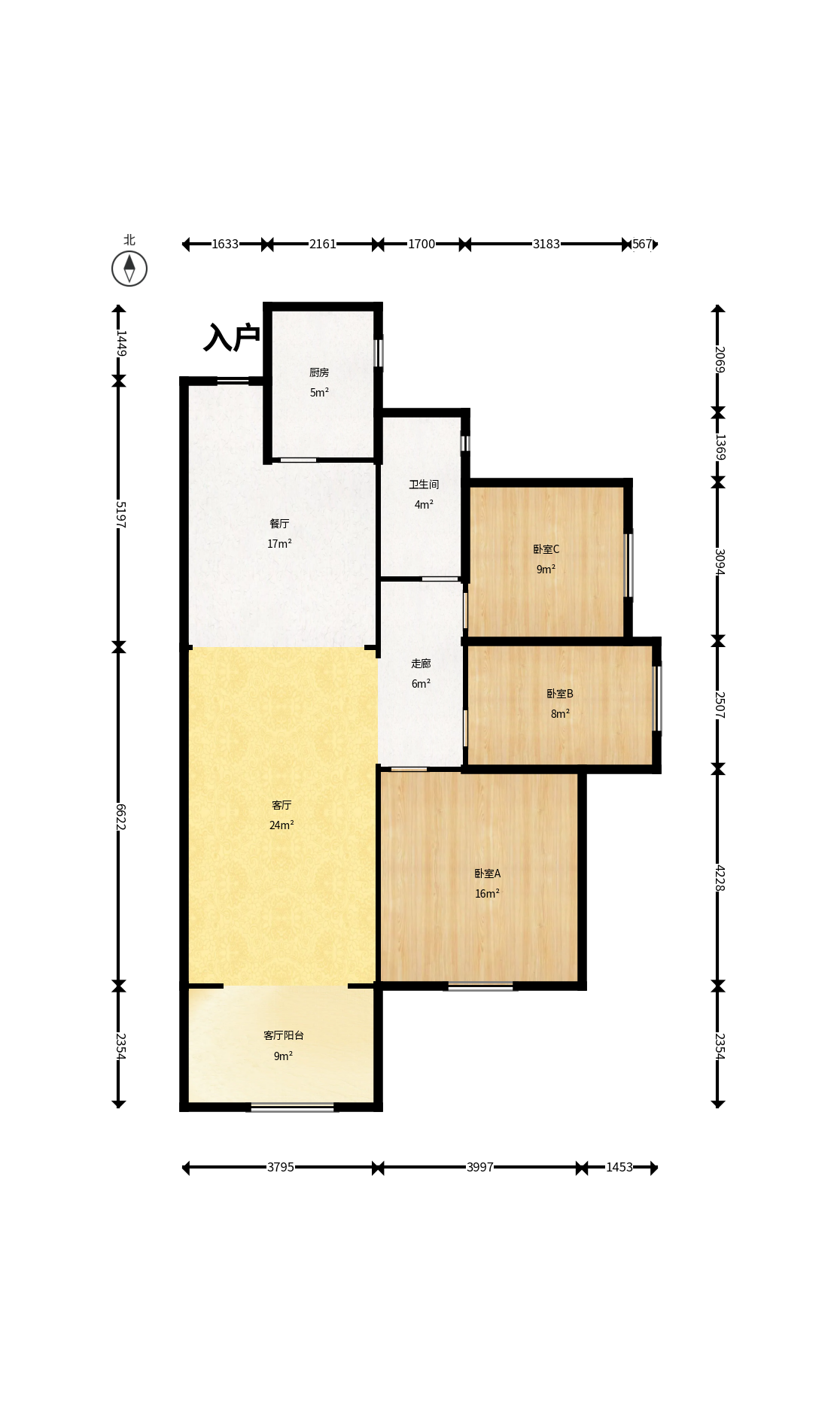 鑫远悦城(鑫远悦时代) 3室2厅1卫 90.0万 鑫远悦城(鑫远悦时代) 3室2厅1卫 90.0万户型图