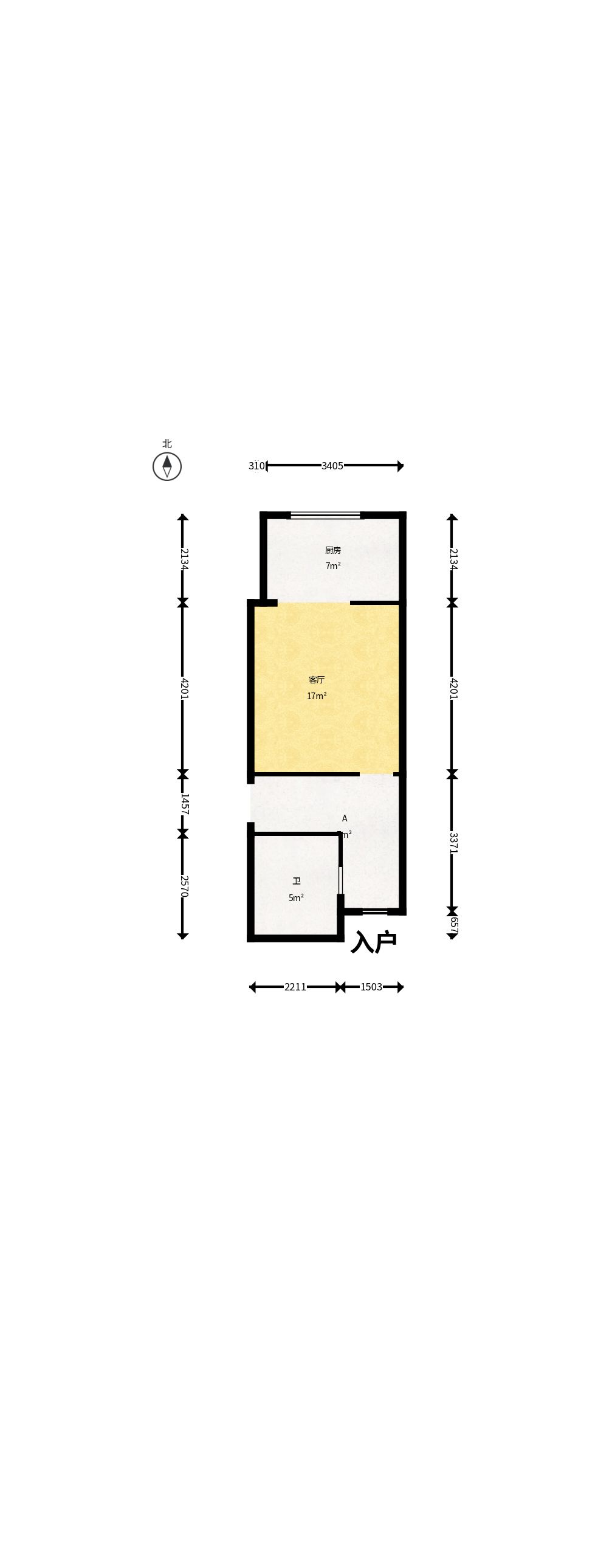 富兴时代御城  2室1厅1卫   75.00万户型图