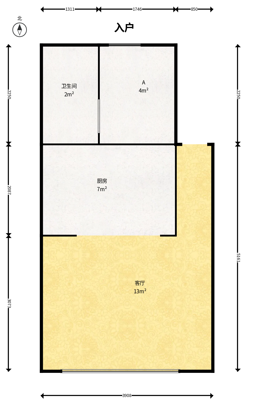 金地铂悦  2室2厅2卫    22.8万户型图