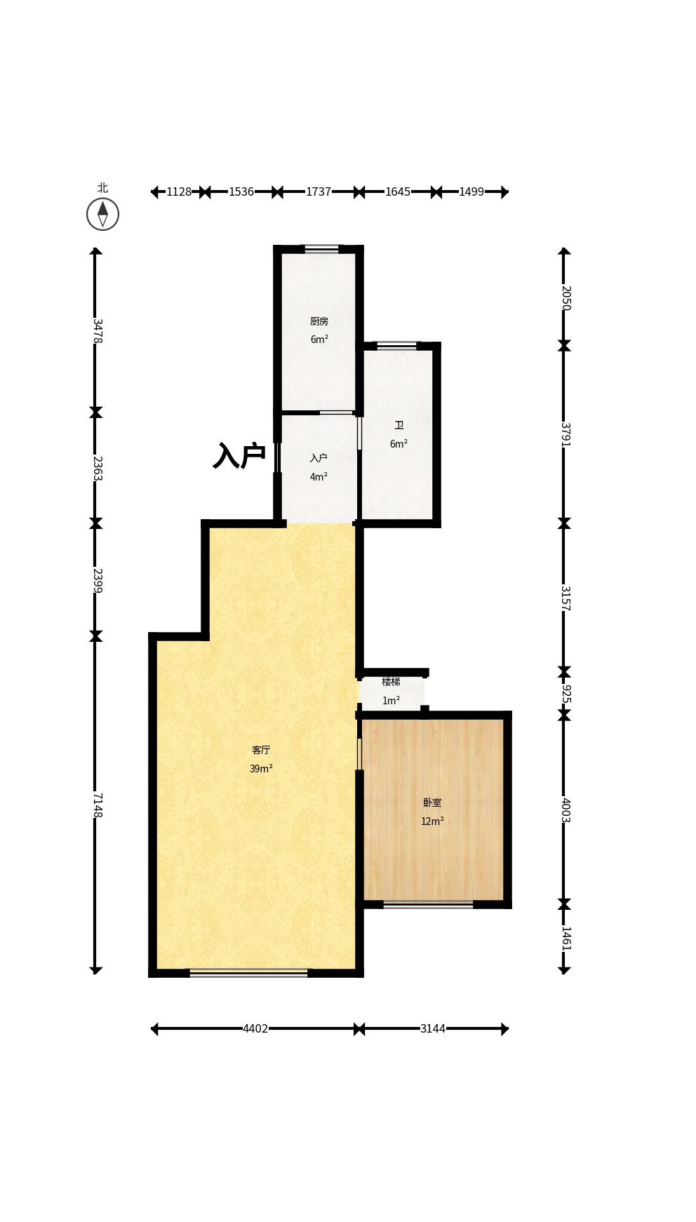 奥克斯缔壹城  3室2厅2卫    270.0万户型图