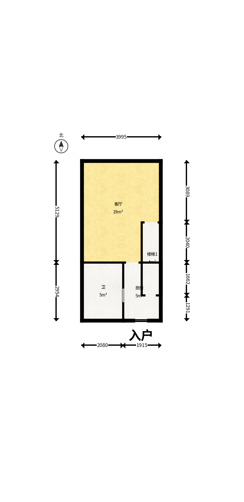 卡地亚公寓  2室1厅1卫    35.0万户型图