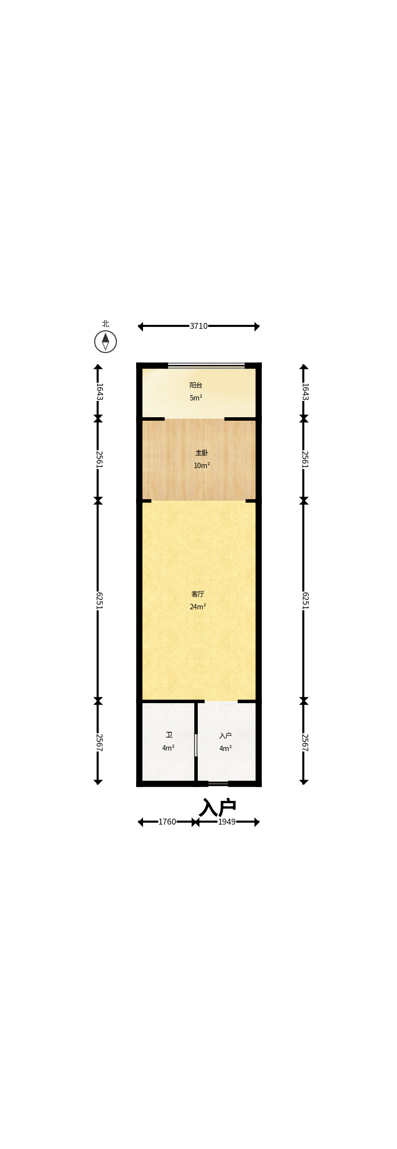 天心华庭  1室1厅1卫    42.0万户型图
