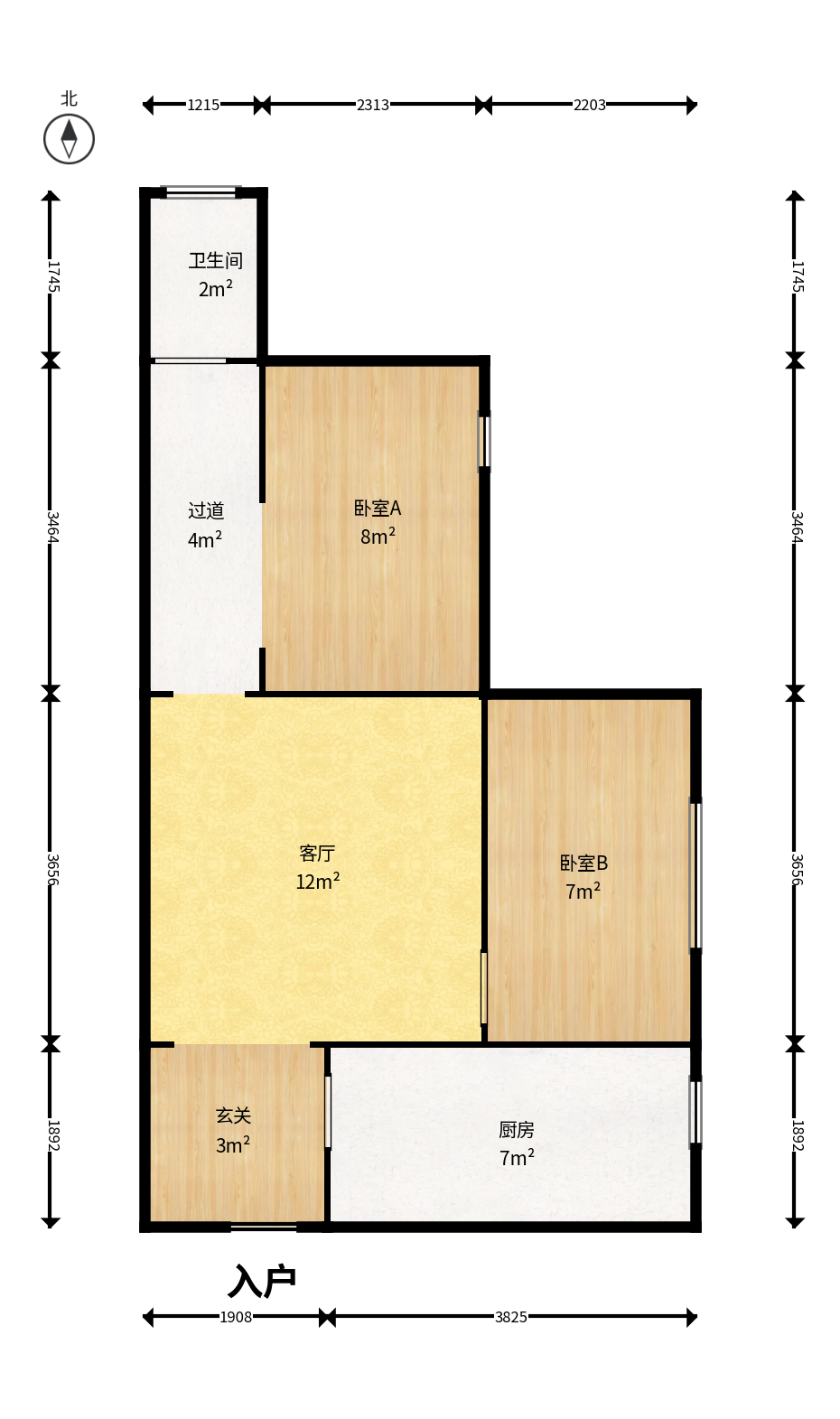 人瑞潇湘国际  1室0厅0卫    44.0万户型图