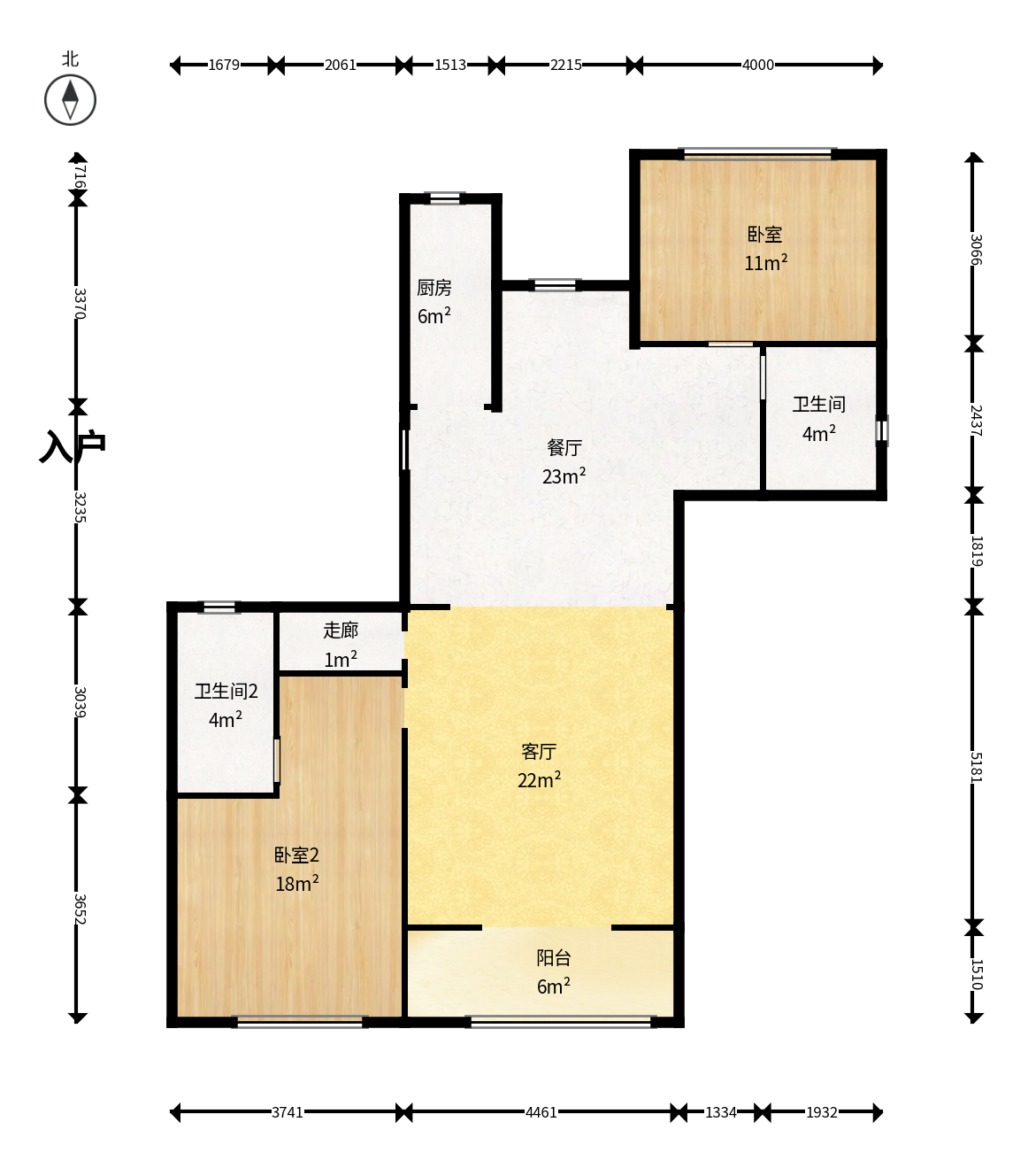中建桃李九章  4室2厅3卫   188.00万户型图