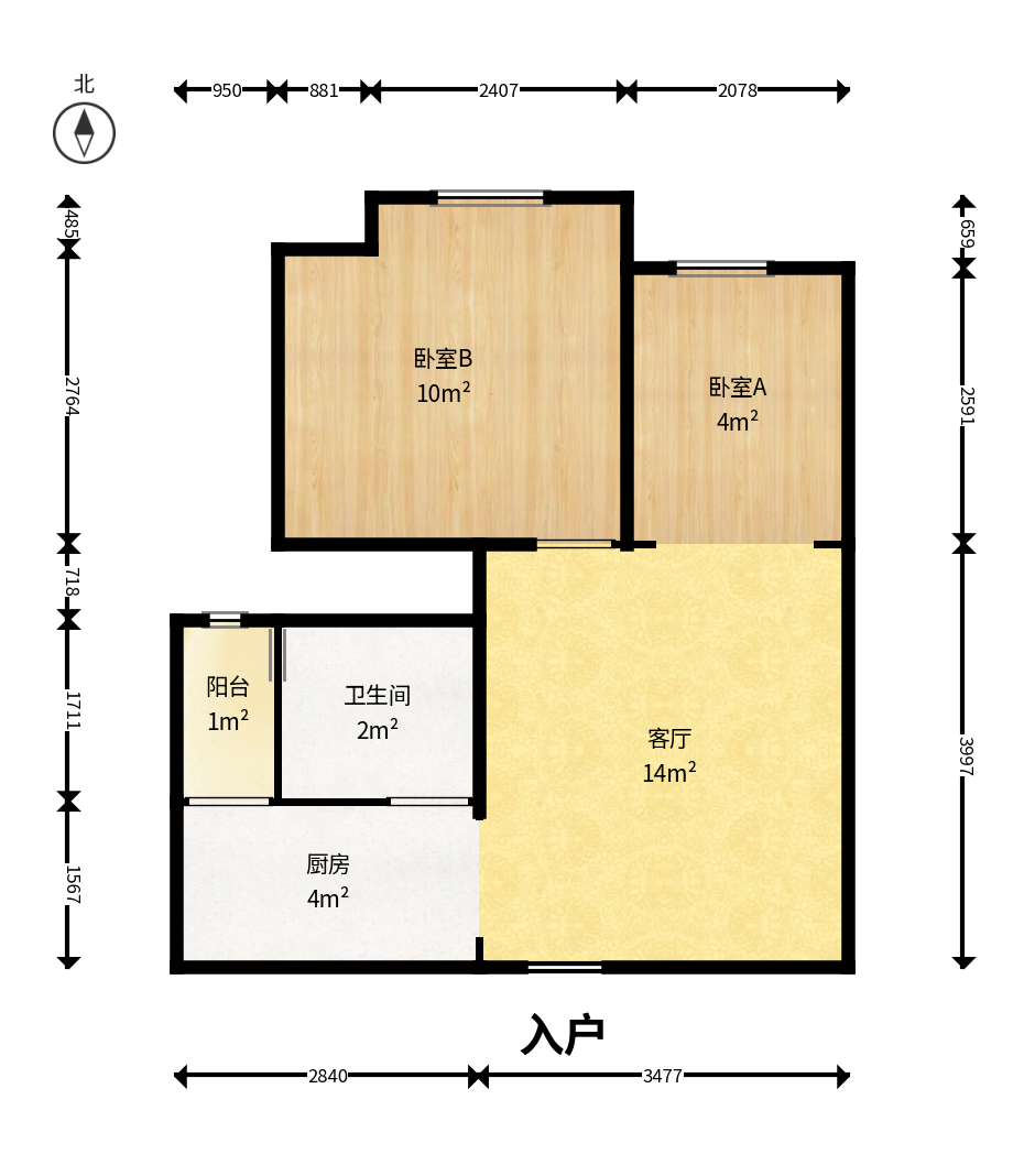 中建芙蓉工社  2室1厅1卫    42.0万户型图