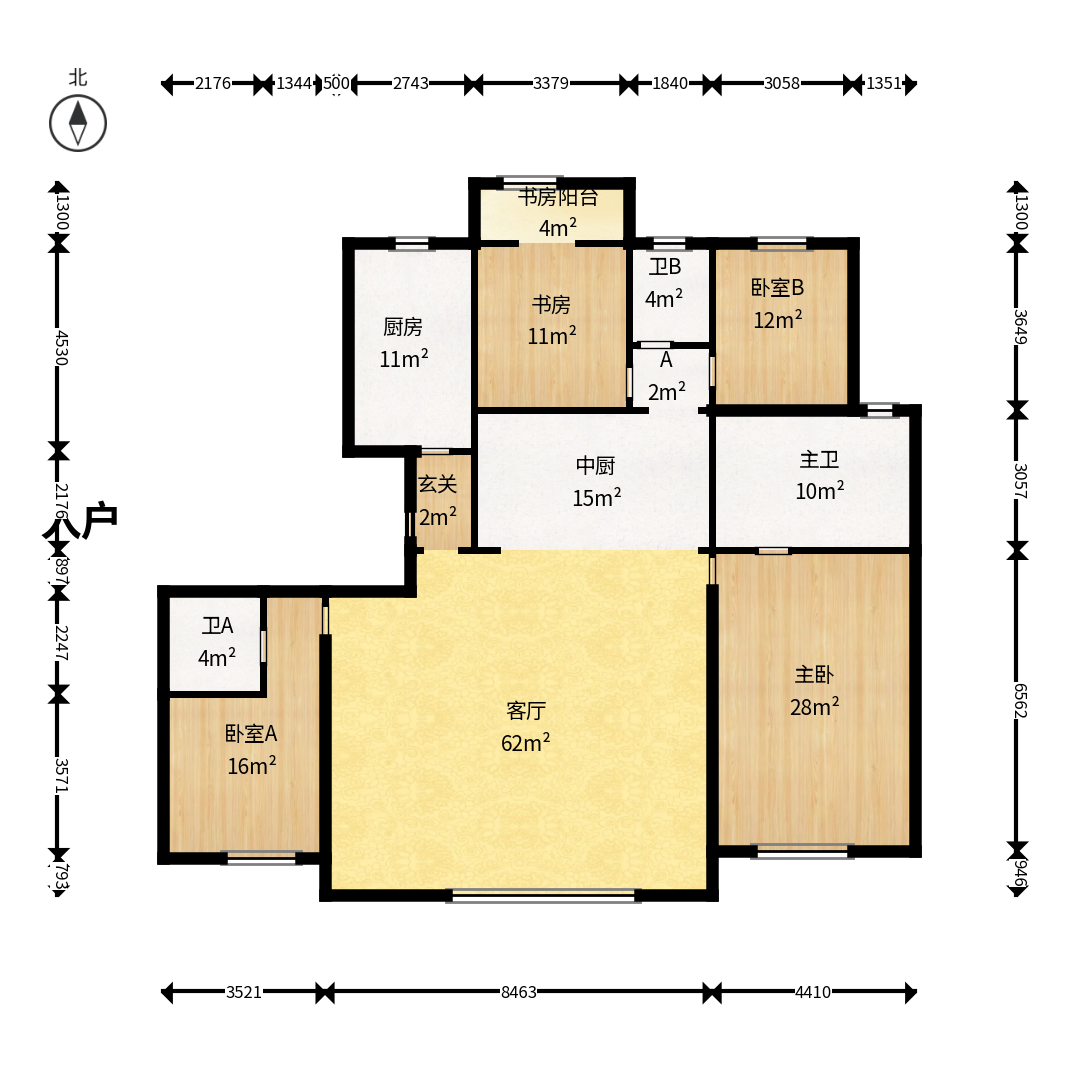 长沙悦府（华润万象城）  4室2厅3卫    530.0万户型图