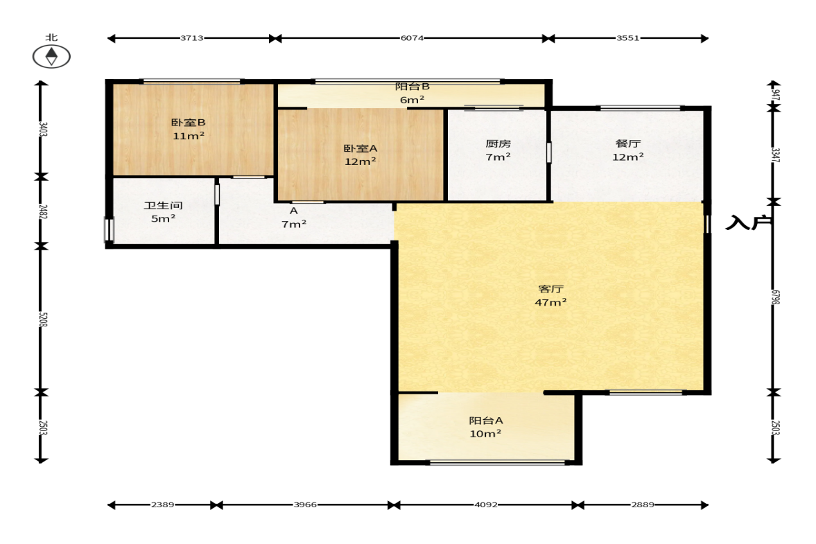 京盛和府  4室2厅2卫    148.0万户型图