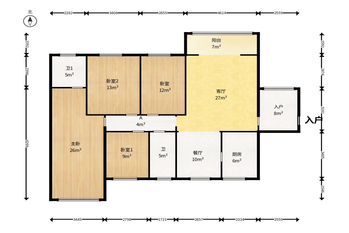 蟠龙欣苑  4室2厅2卫    61.0万户型图