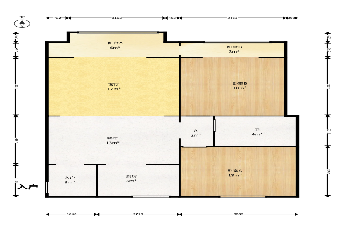 颐和佳园  1室1厅1卫    68.0万户型图