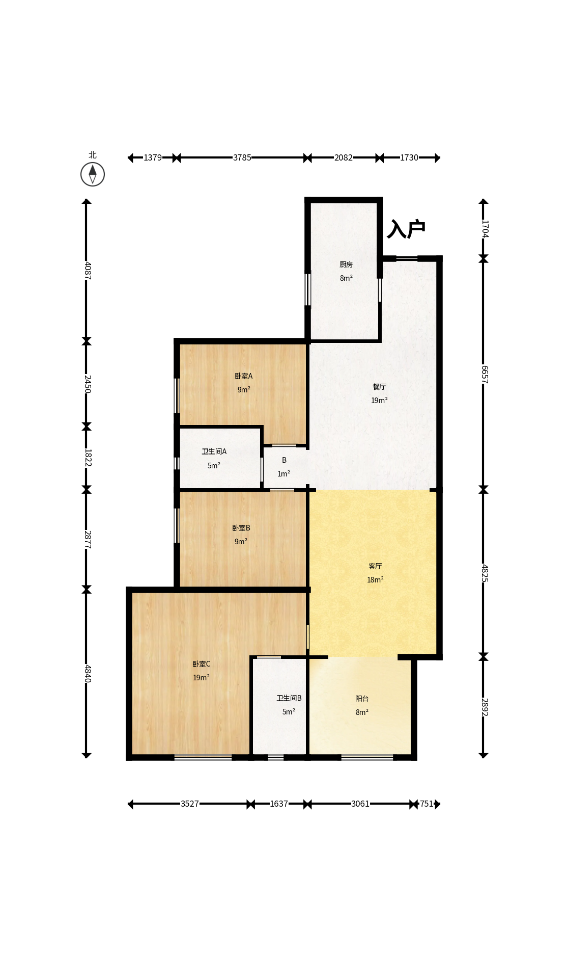 汇金城/嘉华城(二期、三期) 3室2厅2卫 110.0万 汇金城/嘉华城(二期、三期) 3室2厅2卫 110.0万户型图