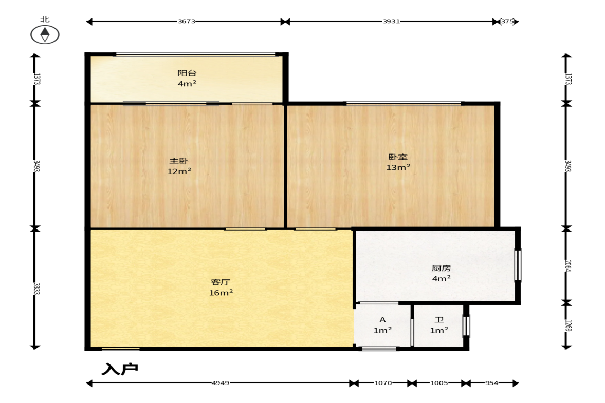 吉景小区  2室1厅1卫    39.8万户型图