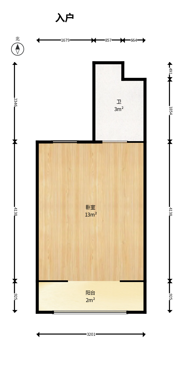 荣泰广场  1室1厅1卫    20.0万户型图