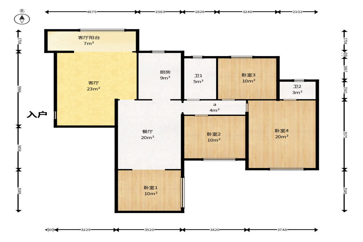 才子嘉都 4室2厅2卫 119.8万 才子嘉都 4室2厅2卫 119.8万户型图