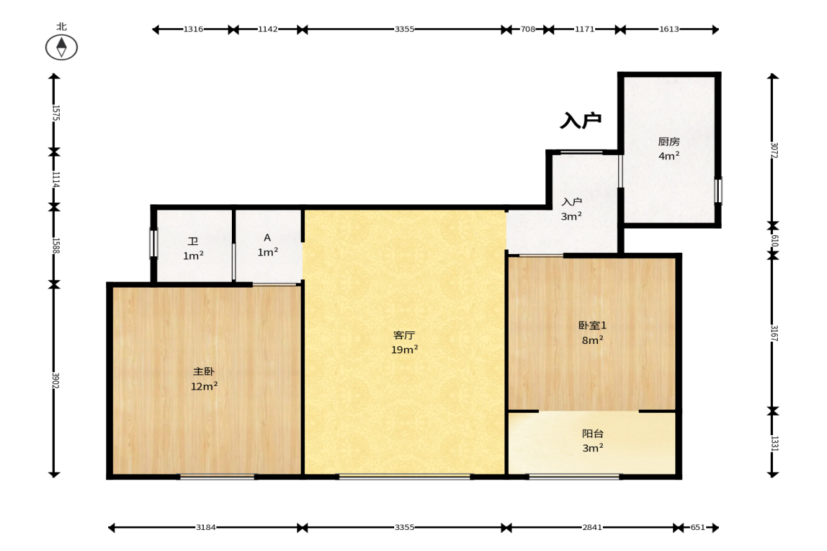 筑梦星园 2室2厅1卫 48.8万 筑梦星园 2室2厅1卫 48.8万户型图