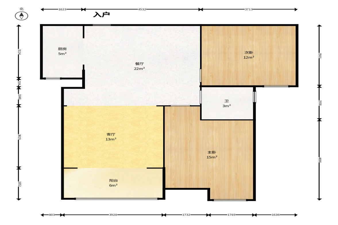万国城（当代满庭春MOMA）二期  2室2厅1卫    65.0万户型图