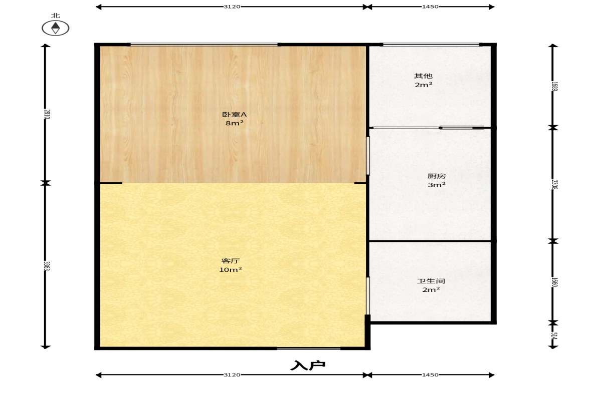 荣悦台  1室1厅1卫    41.0万户型图