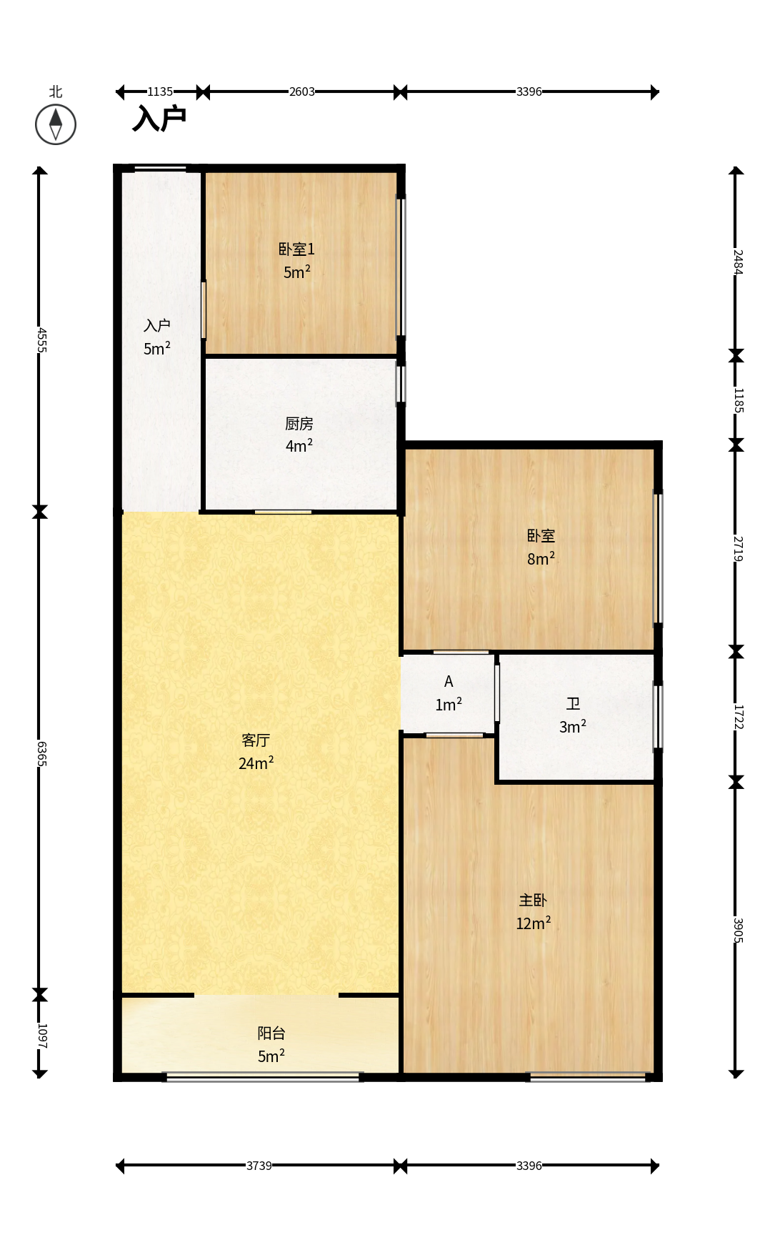 盛地春天里 3室1厅1卫 50.0万 盛地春天里 3室1厅1卫 50.0万户型图